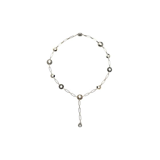 Colar Tie Discos Eterna Prata Boho Tu